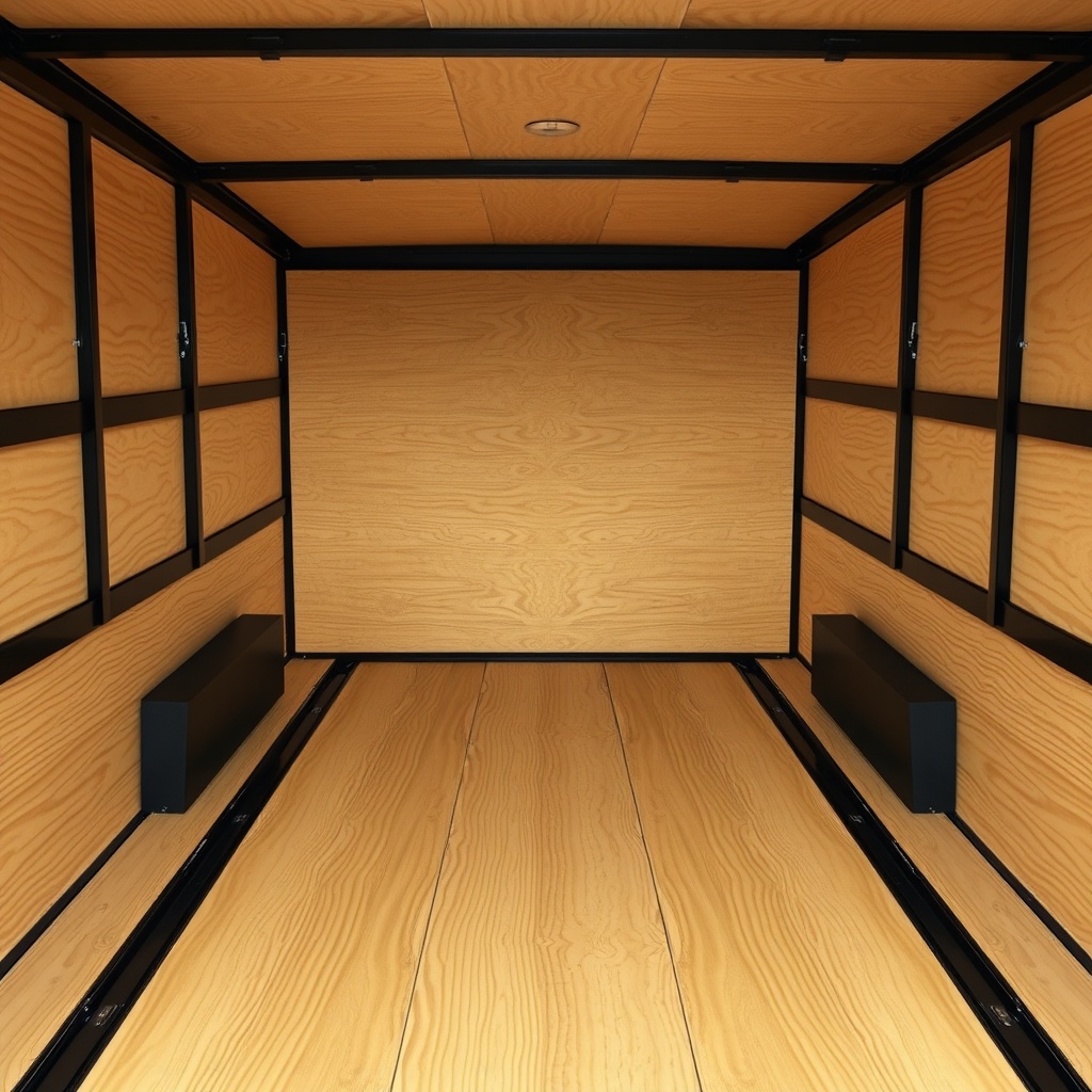 <clean photorealistic photo/illustration of the underside of a Big Tex 14SR trailer showin