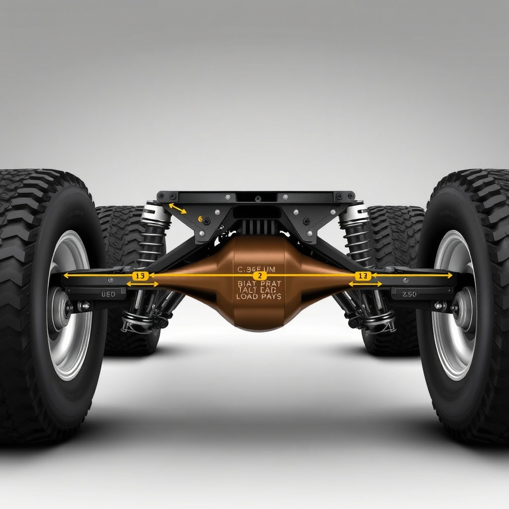 A cross-section illustration showing the Big Tex 14SR's axle